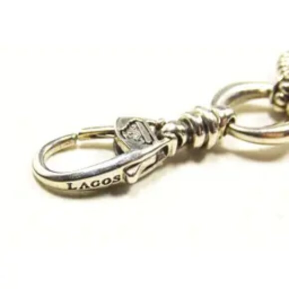 LAGOS Venus Sterling Silver Malachite Faceted Doublet Statioins Bracelet - Picture 5 of 8